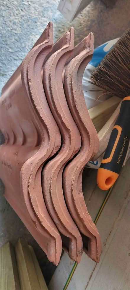Photo of free 3 clay dbl pantile tiles (S12 Gleadless Common) #2