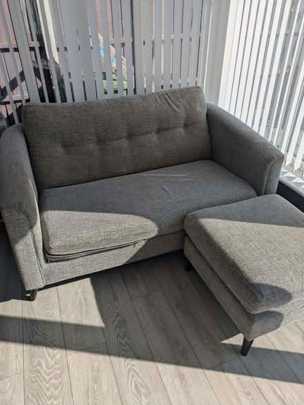 Photo of free 2 & 3 seater sofa with footstool (Croxteth L12) #2