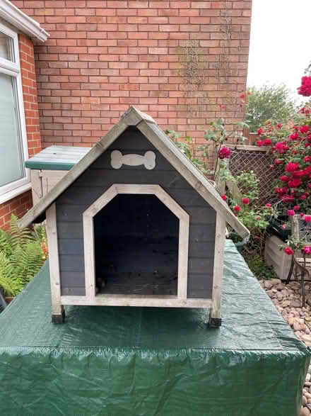 Photo of free Wood dog house small- medium (Stourport DY13) #1