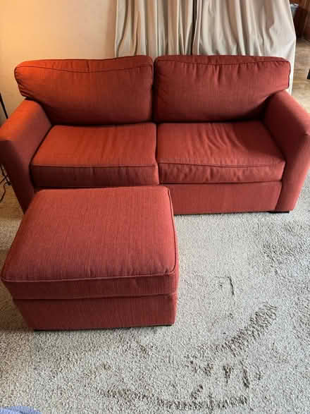 Photo of free 74” wide Rust Orange couch (San Jose California) #2