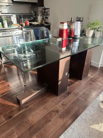 Photo of free 80x36 glass dining table / desk (Financial District) #1