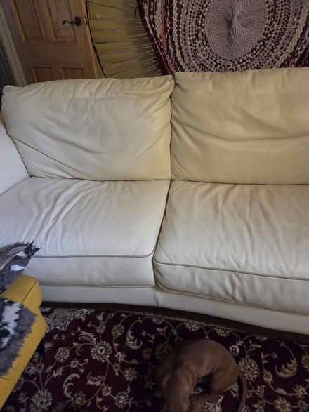Photo of free Cream Leather Sofa (Marine Town ME12) #2
