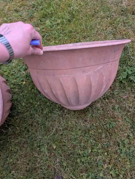 Photo of free 3 x large plastic plant pots (Norfolk Park S2) #2