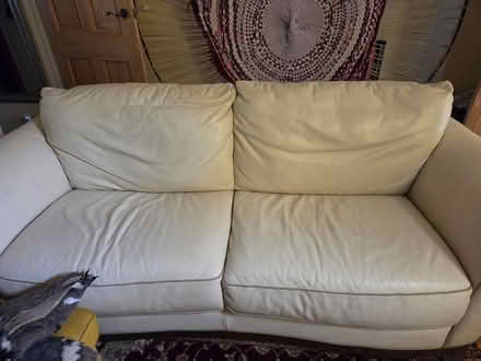 Photo of free Cream Leather Sofa (Marine Town ME12) #1