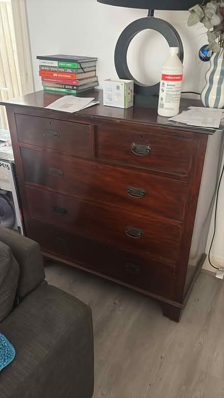 Photo of free Wooden chest of drawers (Sw62qt) #1