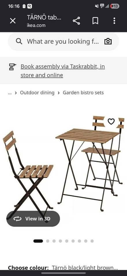 Photo of free Ikea table and 2 chairs (Upminister) #1
