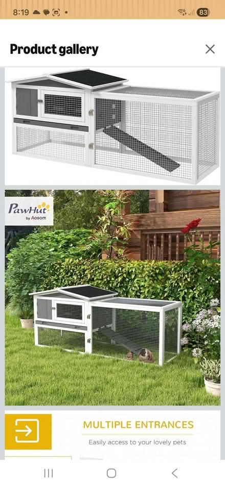 Photo of A rabbit hutch with run (Grove OX12) #1