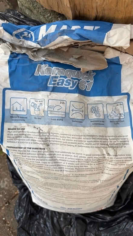 Photo of free Mapei Floor Tile adhesive (Palmers Green N14) #3