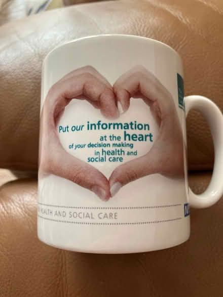 Photo of free A mug promoting the information centre at the NHS (Rothley LE7) #1