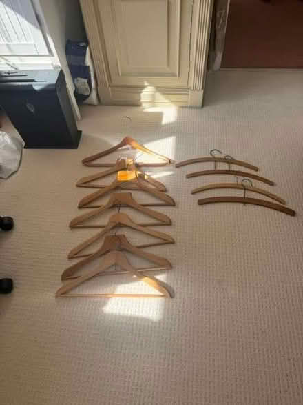 Photo of free 11 Wooden Coathangers (Balcombe RH17) #1