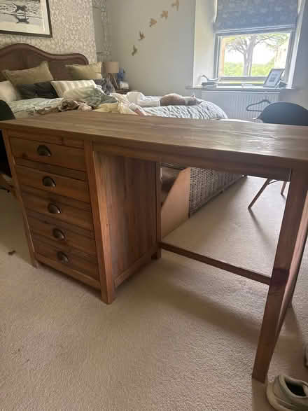 Photo of free Wooden desk (Bedlington NE22) #1