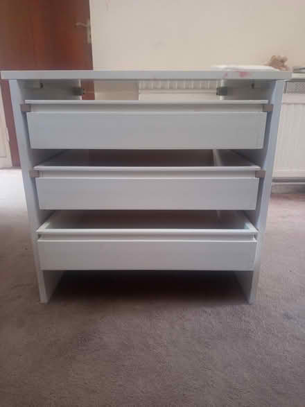 Photo of free White three-drawer chest unit (Shirley CR0) #1