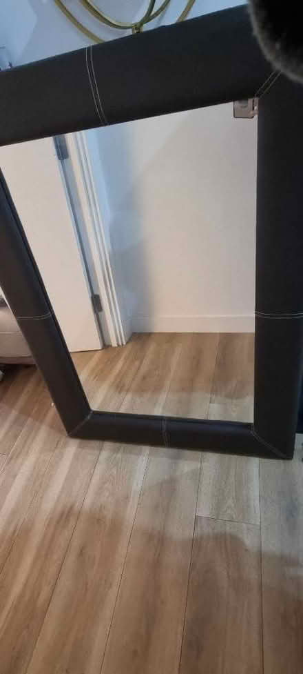 Photo of free large leather surround mirror (Brighton Hill Basingstoke) #3
