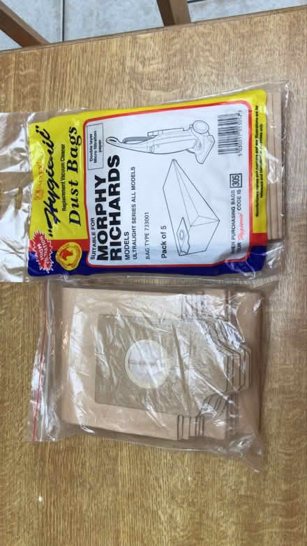 Photo of free Morphy Richards vacuum cleaner bags (New Malden, KT3) #1