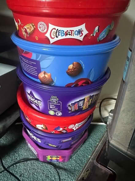 Photo of free Empty Chocolate Tubs (Breadsall DE21) #1