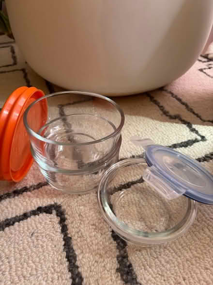 Photo of free 3 small glass containers (Rego Park) #1