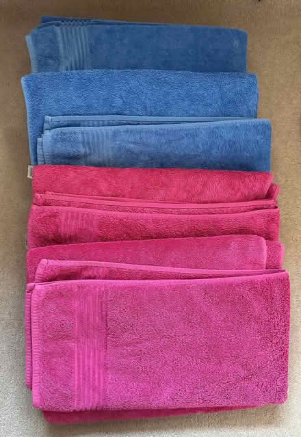 Photo of free M&S Bath Towels + Hand Towels - Pink and Blue (Penrith CA11) #1