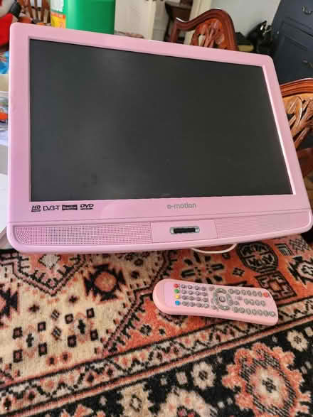 Photo of free 19" screen pink TV& remote control (Bilston WV14) #1