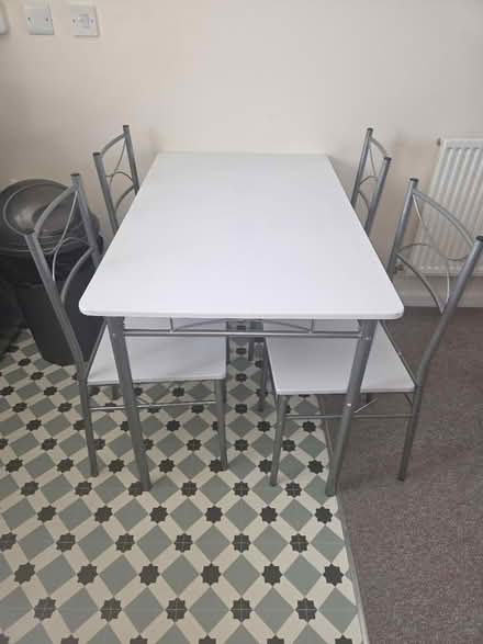 Photo of free Metal table and chairs X4 (Great Leighs CM3) #1