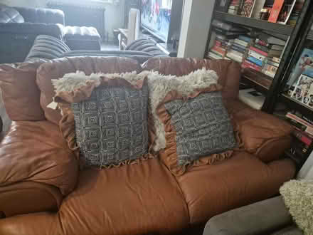 Photo of free Leather Sofa set two and one seater (Chadwell Heath RM6) #4