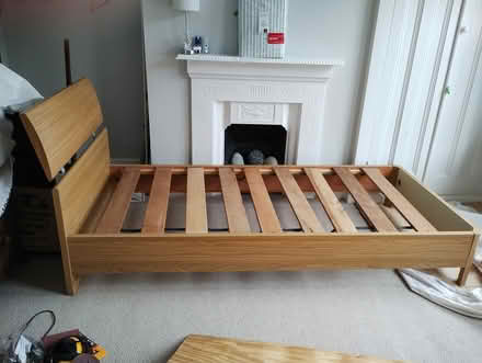 Photo of free Single bed, euro, sloping headboard (Walcot) #1