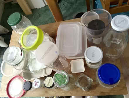 Photo of free Various glass and plastic containers with lids (Minchery Farm OX4) #1