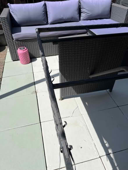 Photo of free Garden table. Large rattan needs tlc (Chiswick W4) #3
