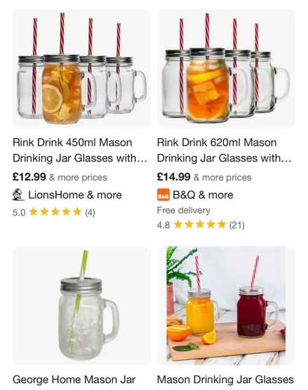 Photo of Mason drinking glasses (OX4 cowley) #1
