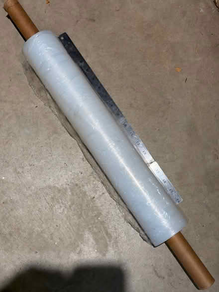 Photo of free 20" wide Clear Plastic Wrap (Darien - near 75th x Cass Ave.) #3