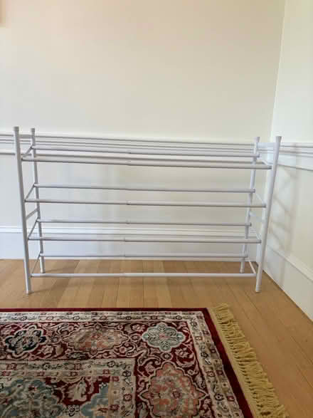 Photo of free Expandable Metal 4-Tier Shoe Rack (Belmont, MA) #2