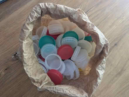 Photo of free Bag of plastic milk bottle tops (Basingstoke RG21) #1