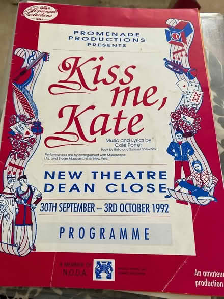 Photo of free Kiss Me Kate Musical Programme (Cheltenham Fairview GL52) #1