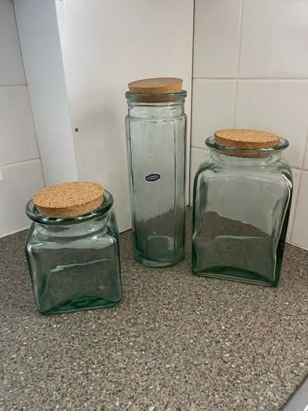 Photo of free Recycled glass storage jars (Twerton) #1