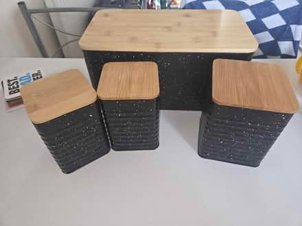 Photo of free Bamboo bread bin with cannisters (Great Leighs CM3) #2