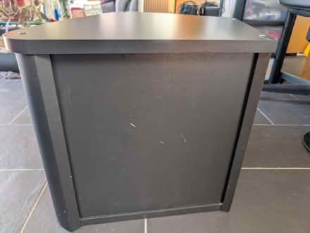 Photo of free Black TV stand with glass doors (Blackpool) #3