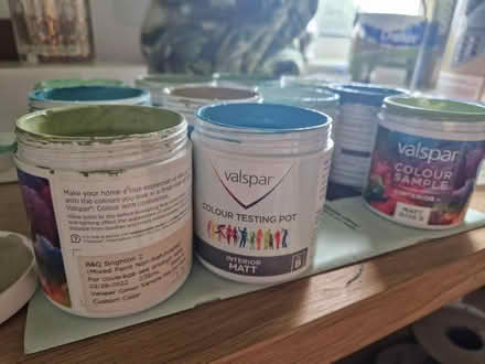 Photo of free Valspar tester pots blue and green (BN2) #2