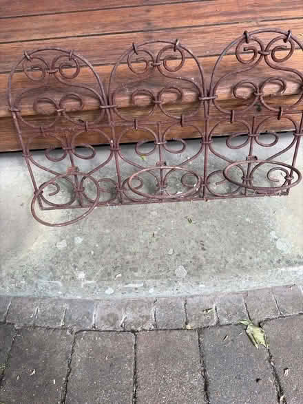 Photo of free Decorative wrought iron wall hanging plant holder (Mitcham's Corner CB4) #1