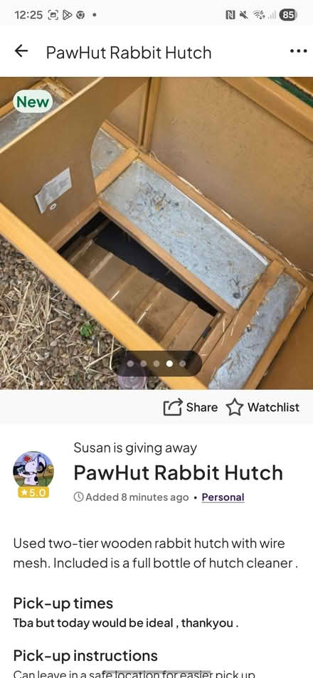 Photo of free Rabbit / guinea pig hutch (Woodseats Sheffield) #4