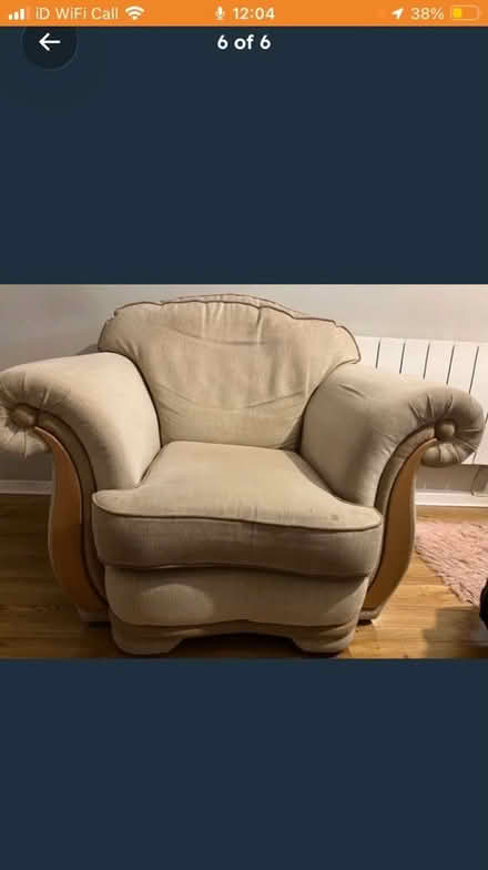 Photo of free Good condition used armchair (Springfield B13) #1