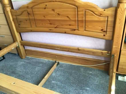 Photo of free King size solid pine bed frame (Tuebrook L4) #1