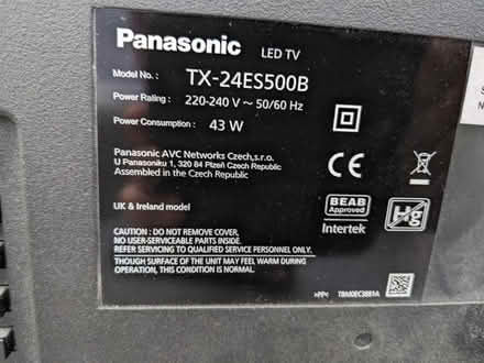 Photo of free 24" Panasonic TV (Central Wokingham RG40) #2