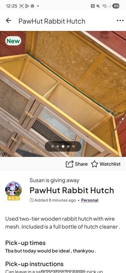 Photo of free Rabbit / guinea pig hutch (Woodseats Sheffield) #3