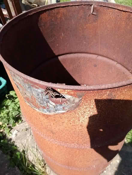 Photo of free tin drum 45 gallon (Folksworth) #1