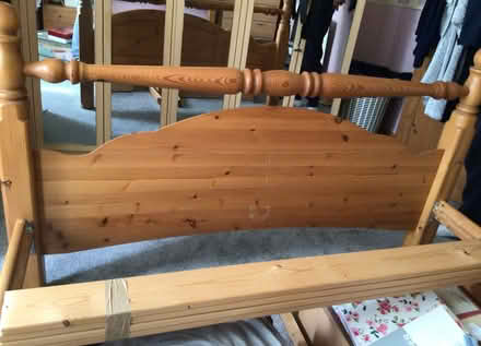 Photo of free King size solid pine bed frame (Tuebrook L4) #2