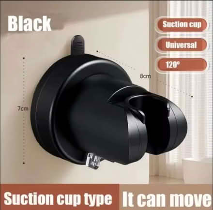 Photo of free Adjustable Handheld Showerhead Holder Bracket Suction Black (Lavender Hill SW11) #2