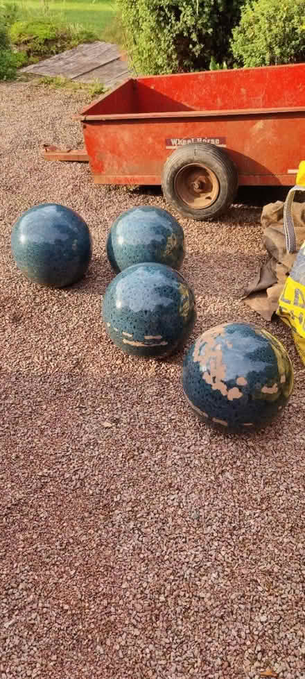 Photo of free Decorative glazed terracotta balls (WR13 Cradley) #1