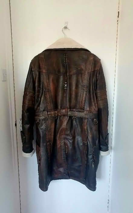 Photo of free Leather coat size Large, cat carrier, two wood table lamps, (Overslade CV22) #2