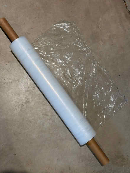 Photo of free 20" wide Clear Plastic Wrap (Darien - near 75th x Cass Ave.) #1