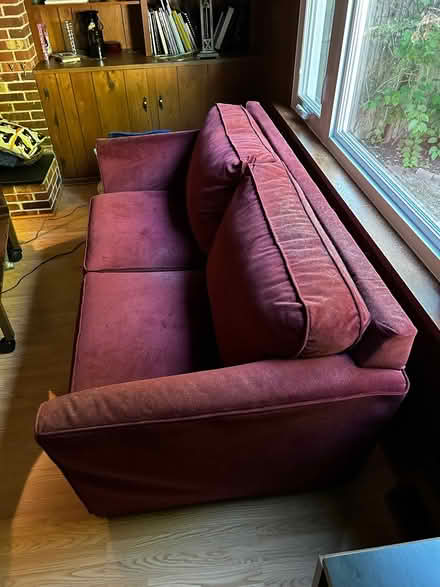 Photo of free Red sleeper couch (Haddon Heights) #1