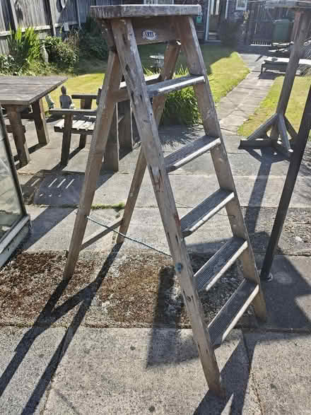 Photo of free Old Wooden Step Ladder (Fazakerley L11) #1